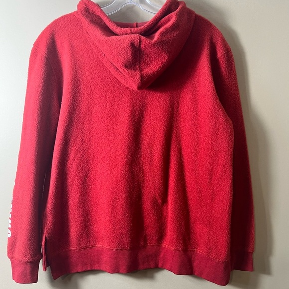 Coca-Cola Spellout Retro Red Fleece Graphic Hoodie Size Medium Streetwear - Picture 2 of 10